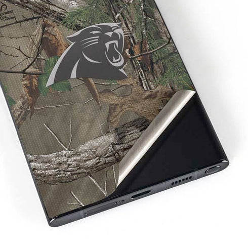 NFL Carolina Panthers Realtree Xtra Green Camo Galaxy S25 Ultra Skin